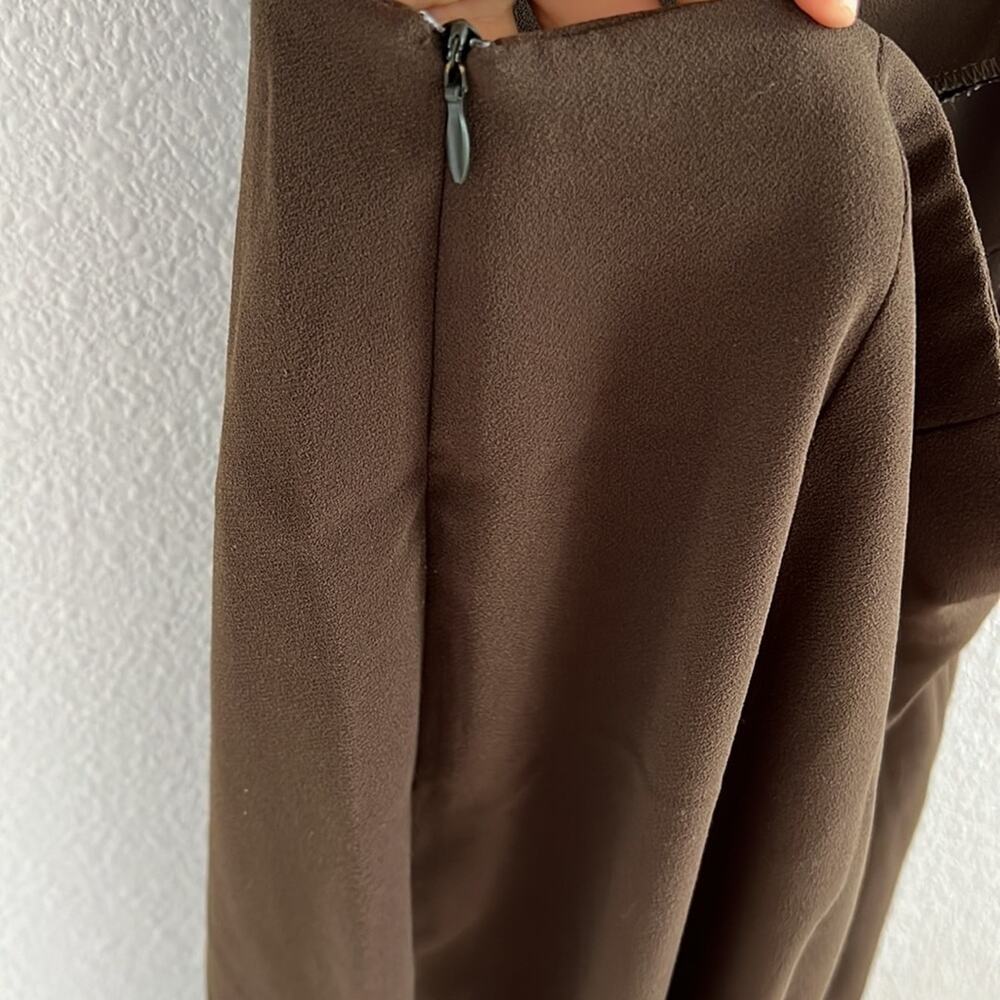 Zara Woman Dark Green Open Back Wide Leg Jumpsuit XS - Picture 7 of 8